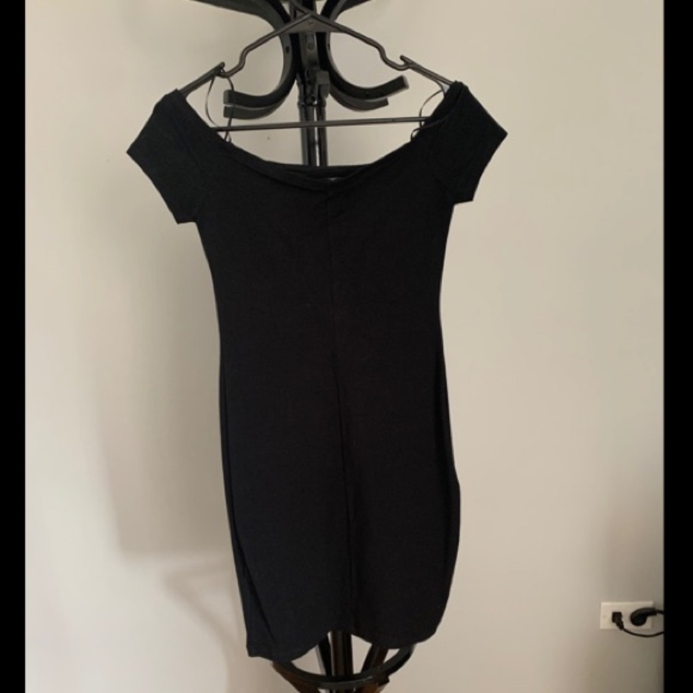 Off the Shoulder Black Dress